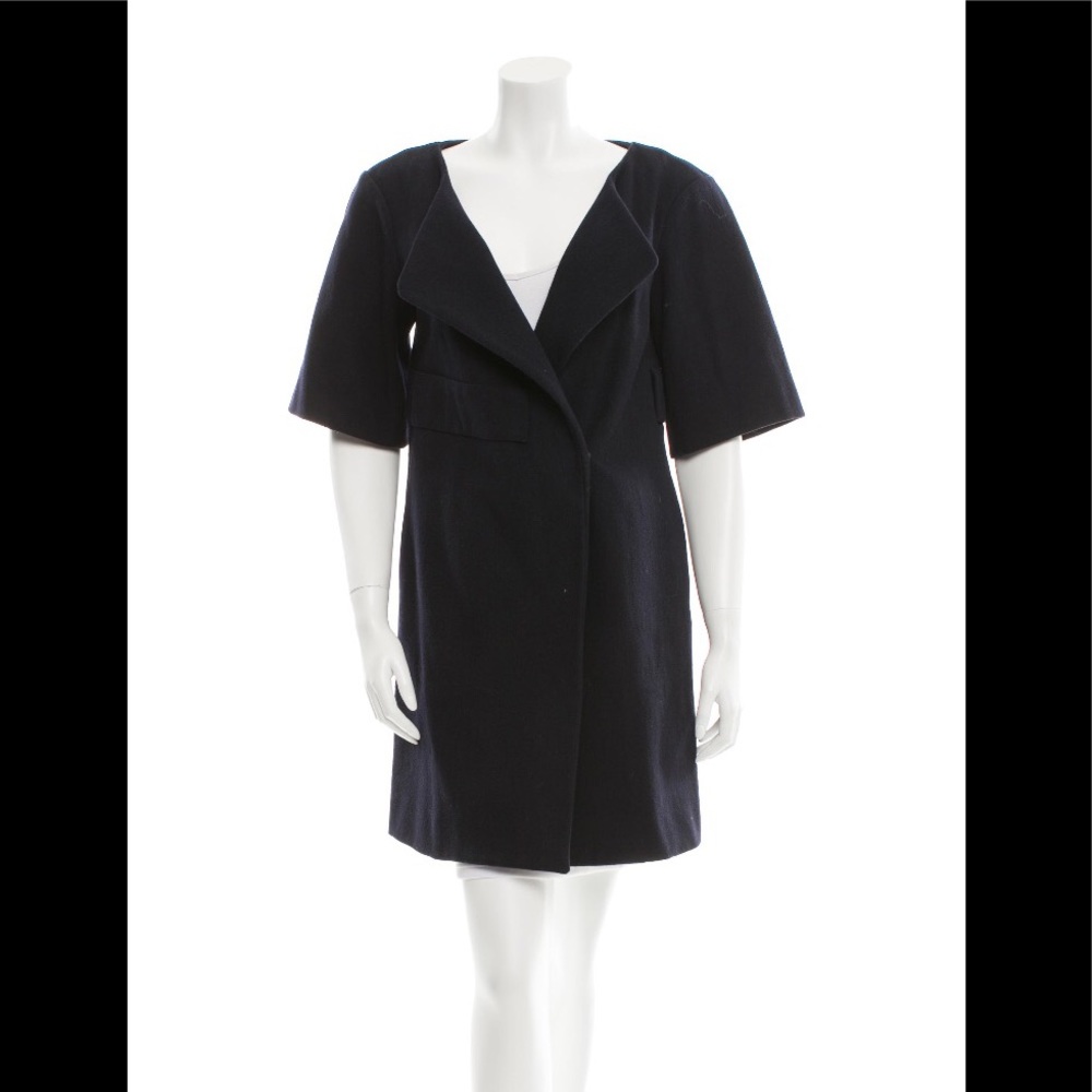 Marni Wool Short Sleeve Navy Coat